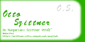 otto szittner business card